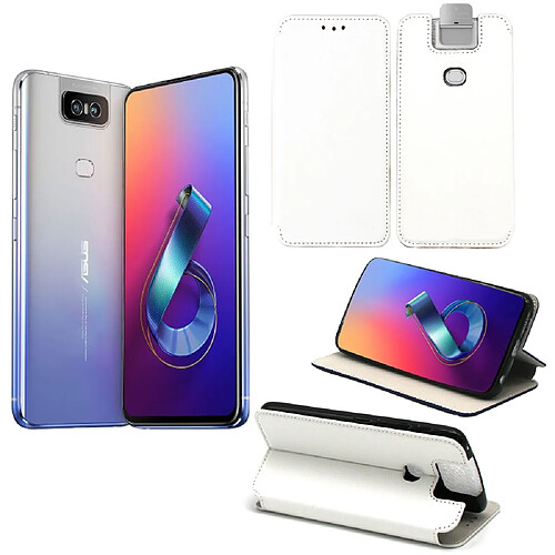 Xeptio Asus Zenfone 6 ZS630KL Etui coque blanc pochette Slim