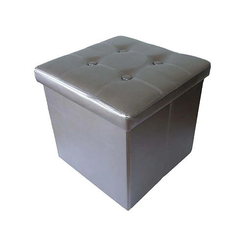 Jardindeco Pouf pliable PVC Bronze.