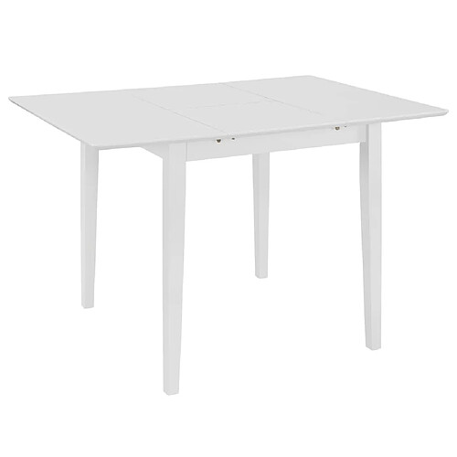 vidaXL Table à manger extensible Blanc (80-120)x80x74 cm MDF