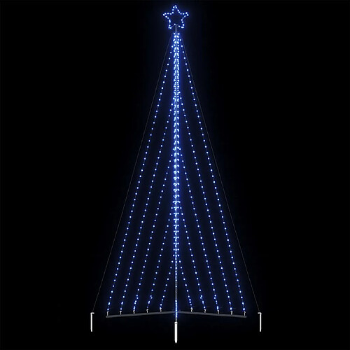 vidaXL Guirlande de sapin de Noël 570 LED bleu 400 cm