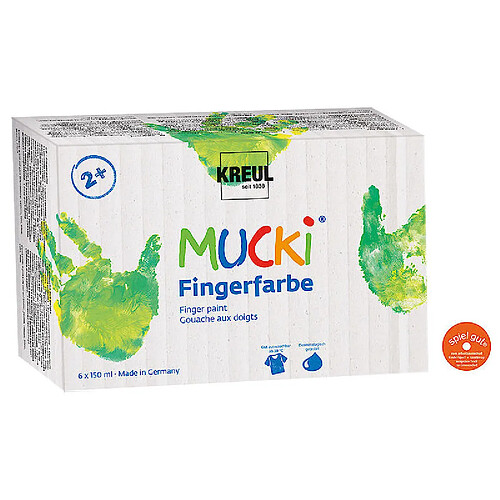 KREUL Gouache aux doigts 'MUCKI', 150 ml, kit de 6 ()