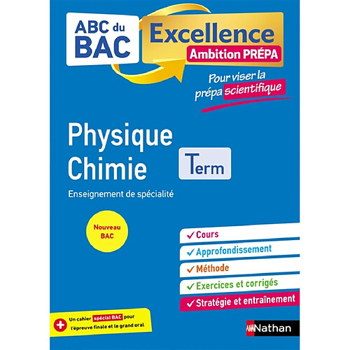 Physique chimie enseignement de spécialité terminale : ambition prépa pour viser la prépa scientifique : nouveau bac · Occasion