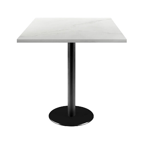 Restootab Table 70x70cm - modèle Rome marbre paro