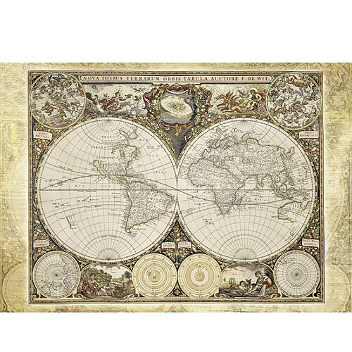 SCHMIDT SPIELE Puzzle Adulte Mappemonde Historique- 2000 Pieces