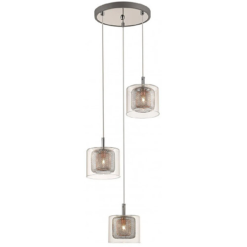 Luminaire Center Suspension Cuivre KINGSTON 3 Lumières