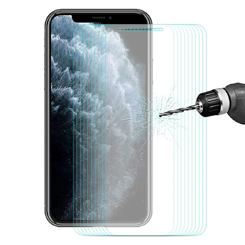 Wewoo Film de verre trempé de Edge incurvé 0.26mm 9H 2.5D pour iPhone 11 Pro 10 PCS