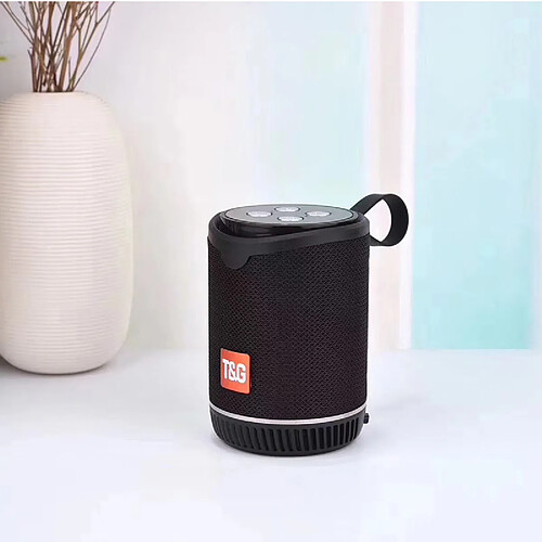 Universal Petit mini-haut-parleur Bluetooth sans fil radio FM portable haut-parleur USB auxiliaire TF subwoofer colonne de musique jupe suspendue | haut-parleur portable (noir)