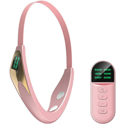 Chrono Appareil éLectrique pour Le Visage en V, 6 Modes / 11 Vitesses Appareil De Levage De Visage Micro-éLectrique, Massage Facial Mince à Double Menton, Appareil De Beauté Multifonctionnel,Rose