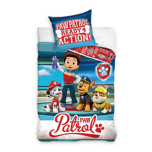 Carbotex Parure de lit Pat'Patrouille Nickelodeon "paw patrol"140x200cm