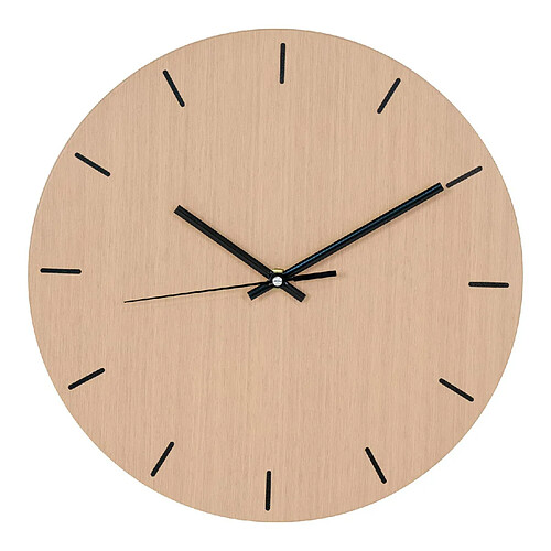 House Nordic Horloge ronde murale en métal avec structure en bois Ø 30 cm