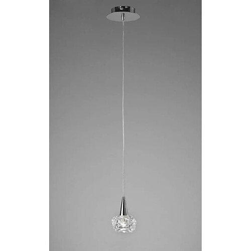 Luminaire Center Suspension Maremagnum 1 Ampoule G9, chrome poli