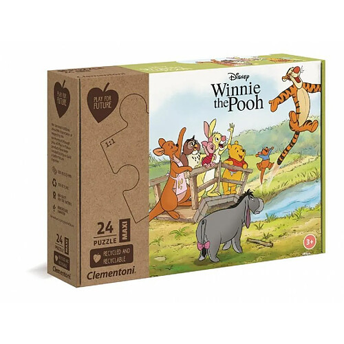 Clementoni Play for Future-Disney Winnie l'ourson-24 pièces Maxi-Puzzle Enfant-matériaux 100% recyclés-fabriqué en Italie, 3 Ans et Plus, 20259