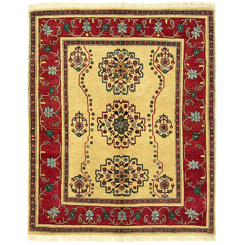 Vidal Tapis de laine 198x165 beige Kashkuli