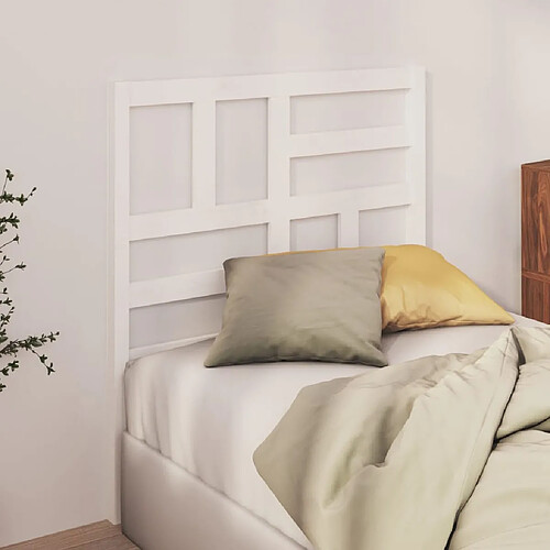 vidaXL Tête de lit Blanc 106x4x104 cm Bois massif de pin