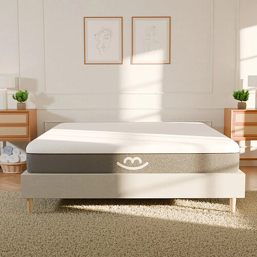 Morphea France Matelas Latex 160x200x25cm GAIA - 2 faces d'accueil Latex100% Naturel et Mousse - mi-ferme - Morphea