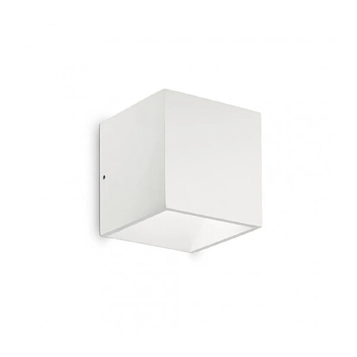 Ideal Lux Applique de jardin Rubik Métal,aluminium blanc 1 ampoule 10cm