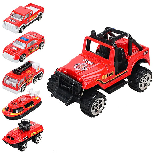 1:64 Mini Inertia Alloy Car Model Toy Fire Truck Boy Model Children Car Toy