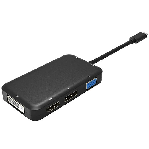 PremiumCord Adaptateur USB3.1 Type C vers HDMI + DVI + VGA + DisplayPort