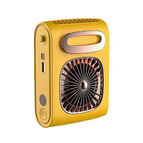 Ventilateur de Taille Portable 10000MA Climatisation USB Cou Suspendu Mini Ventilateur Ventilateur d'extraction Sports De Plein Air Climatisation B