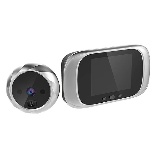 Wewoo Visiophone sans fil Interphone Portier vidéo Oeil de chat électronique intelligent DD1 avec écran LCD de 2,8 poucesvision nocturne infrarouge de soutien / sonnette de porte / appareil photo argent