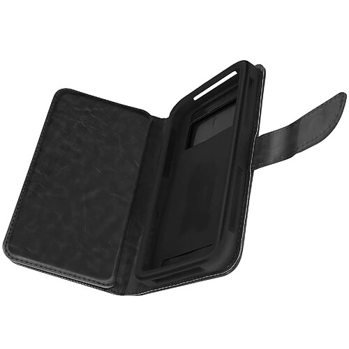 Avizar Etui Smartphone 5,5 à 6,0'' Portefeuille Mutirangements Caméra Slide noir