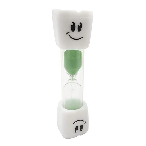 brosse à dents minuterie sablier enfants sourire sable oeuf horloge minuterie 3 min vert