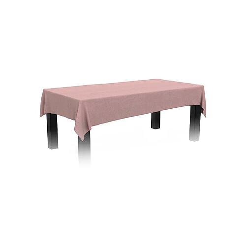 1001jouets Nappe rectangulaire effet lin imperméable 260 x 170 cm rose.