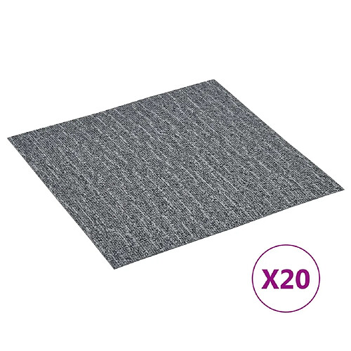 vidaXL Dalles de plancher autoadhésives 20 pcs PVC 1,86 m² gris