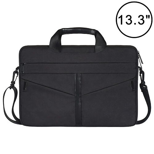 Wewoo Sacoche ordinateur 13,3 pouces respirant sac à bandoulière pour portable de poche zippé avec une (noir)