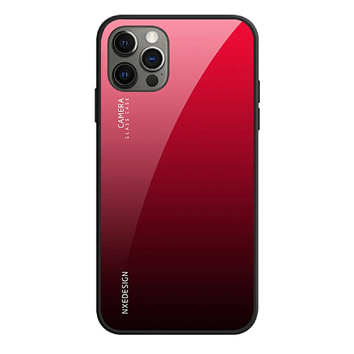 Nxe Coque en TPU motif dégradé, hybride rosé/rouge pour votre Apple iPhone 13 Pro 6.1 pouces