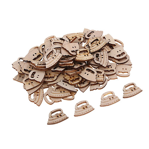 100 Pièces Boutons En Bois Accessoires De Couture Mixte