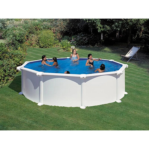 Piscine acier blanc Atlantis ronde 4,80 x 1,32 m - Gré