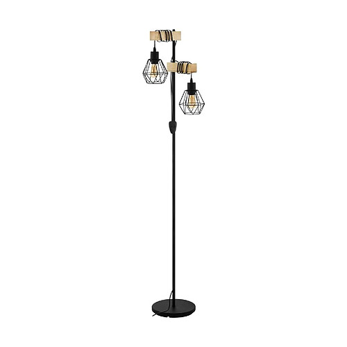 But Lampadaire 2 Lumières TOWNSHEND5 Noir & marron