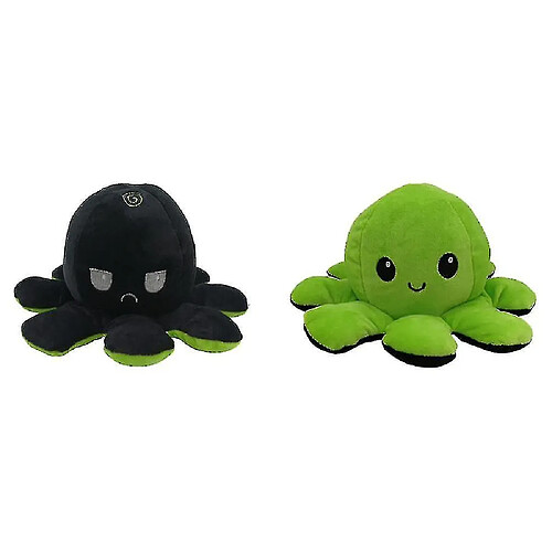 Universal Poupée pouce inversée mignonne - Expression double face, Green Toyblack réversible