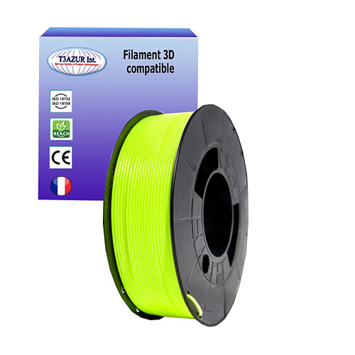 T3Azur Filament PLA 3D -Jaune Fluo