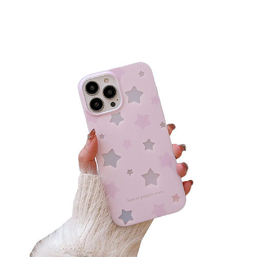 General Coque pour iPhone, coque pour iPhone 14 Pro, coque pour iPhone ultra-fine, protection de tout le corps anti-dérapante et antichoc, design créatif étoiles roses, le meilleur cadeau pour petite amie.