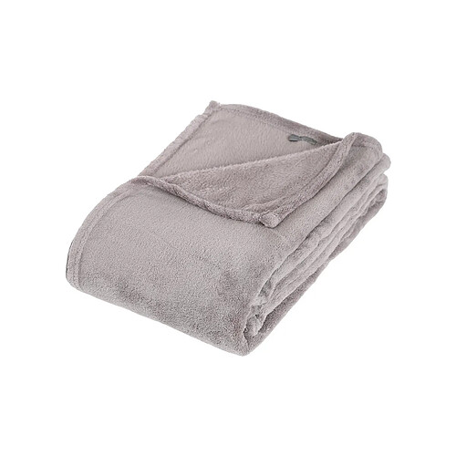 Atmosphera, Createur D'Interieur Plaid microfibre 125x150 cm - gris - Atmosphera