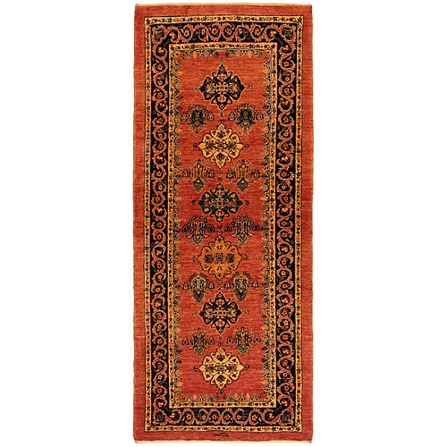 Vidal Tapis de couloir en laine 216x89 orange Kashkuli