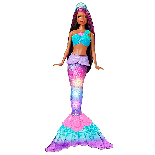 Mattel Barbie Dreamtopia Poupée mannequin Sirène Lumières Scintillantes