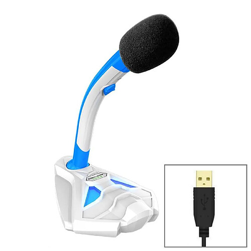 Yonis Microphone USB Omnidirectionnel Avec Support Téléphone