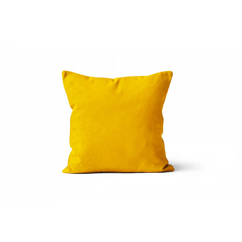 Housse de coussin 40x40 cm ALIX jaune par Soleil d'ocre