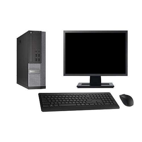 PC Dell 7020 SFF Ecran 19" Intel i3-4130 RAM 16Go SSD 480Go Windows 10 Wifi · Occasion