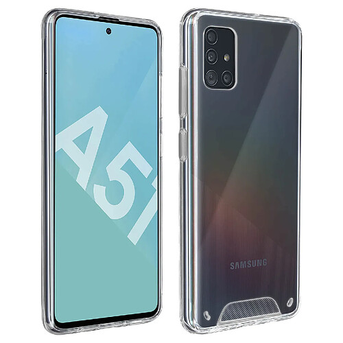 Avizar Coque Galaxy A51 Protection Bi-matière Bumper Collection Cristal Transparent