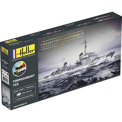 Starter Kit Torpedoboot T23 - 1:400e - Heller