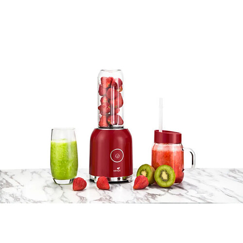 Senya Blender smoothie avec 2 bouteilles rouge Juicy Delight