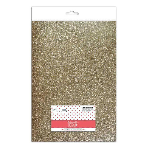 TOGA Flex thermocollant à paillettes - Champagne - 30 x 21 cm