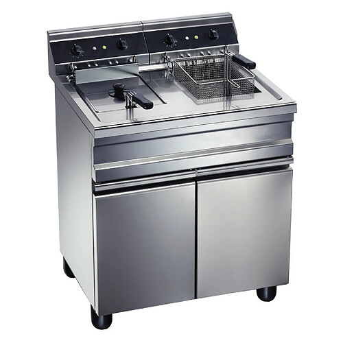 Friteuse électrique sur coffre - 2 bacs x 14 litres - 2x 9,0 kW - Furnotel