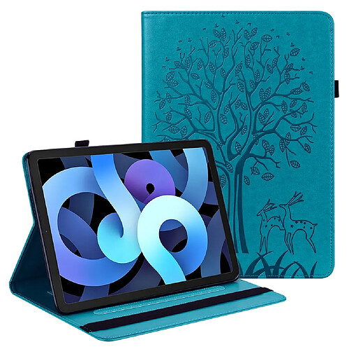 Etui en PU motif cerf et arbre, skin touch avec support et porte-cartes gris pour votre Apple iPad mini 6 (2021)