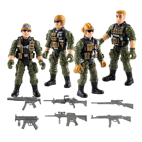 4pcs Articulations Mobiles Soldats De L'armée Jouets Modèle Militaire Jeu De Figurine Jouet