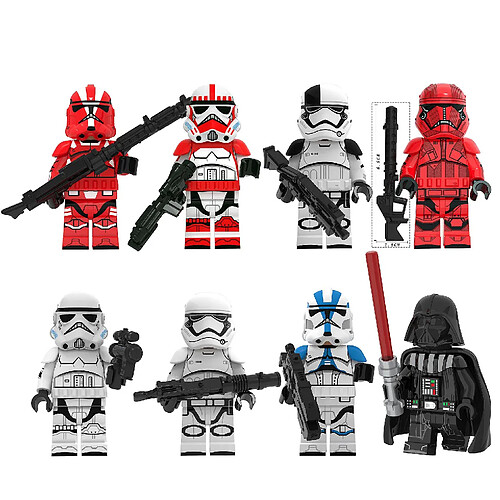 Universal 8PCS Bloc de construction Star Wars Petit Bloc Tekken Legion Empire Stormtrooper Bloc d'assemblage Jouets